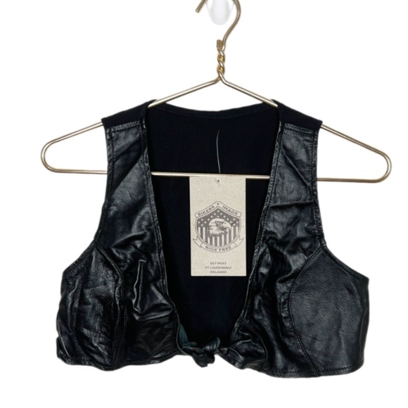 Bikers Image Tops - NWT Bikers Image | The Front Bra Leather Size Large Americana